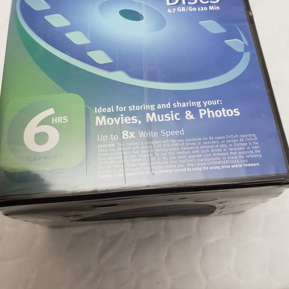Fujifilm DVD-R 6 Pack 120 Min Blank Media 4.7GB Disc New - Picture 3 of 5